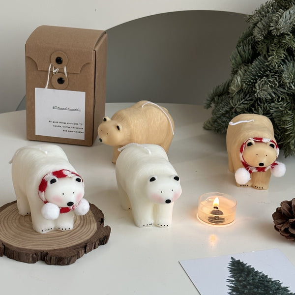 Furry Polar Bear Hug Soy Wax Candle