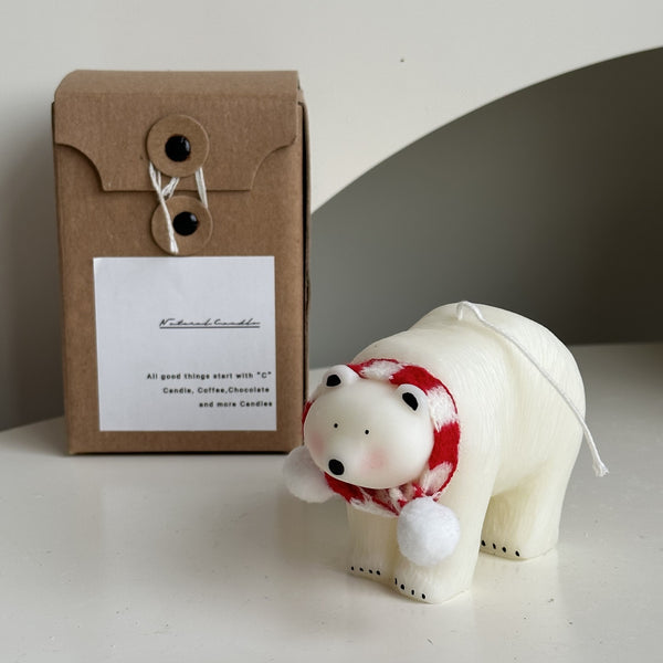 Furry Polar Bear Hug Soy Wax Candle